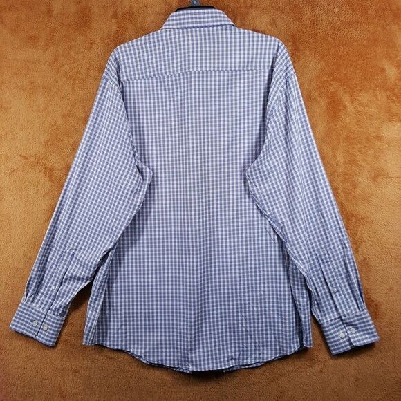 PETER MILLAR Shirt Mens XXL Blue Check Summer Comfort Prairie Performance - Picture 7 of 11